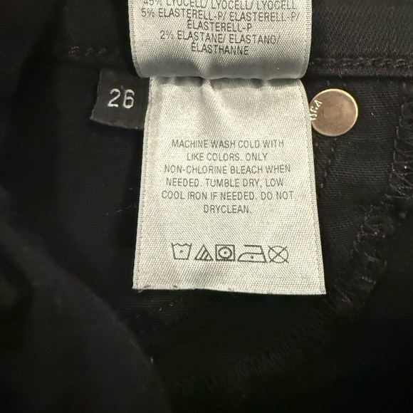 Hudson Jeans Natalie Super Skinny Black Denim Ankle Jeans Size 26 - Picture 9 of 10